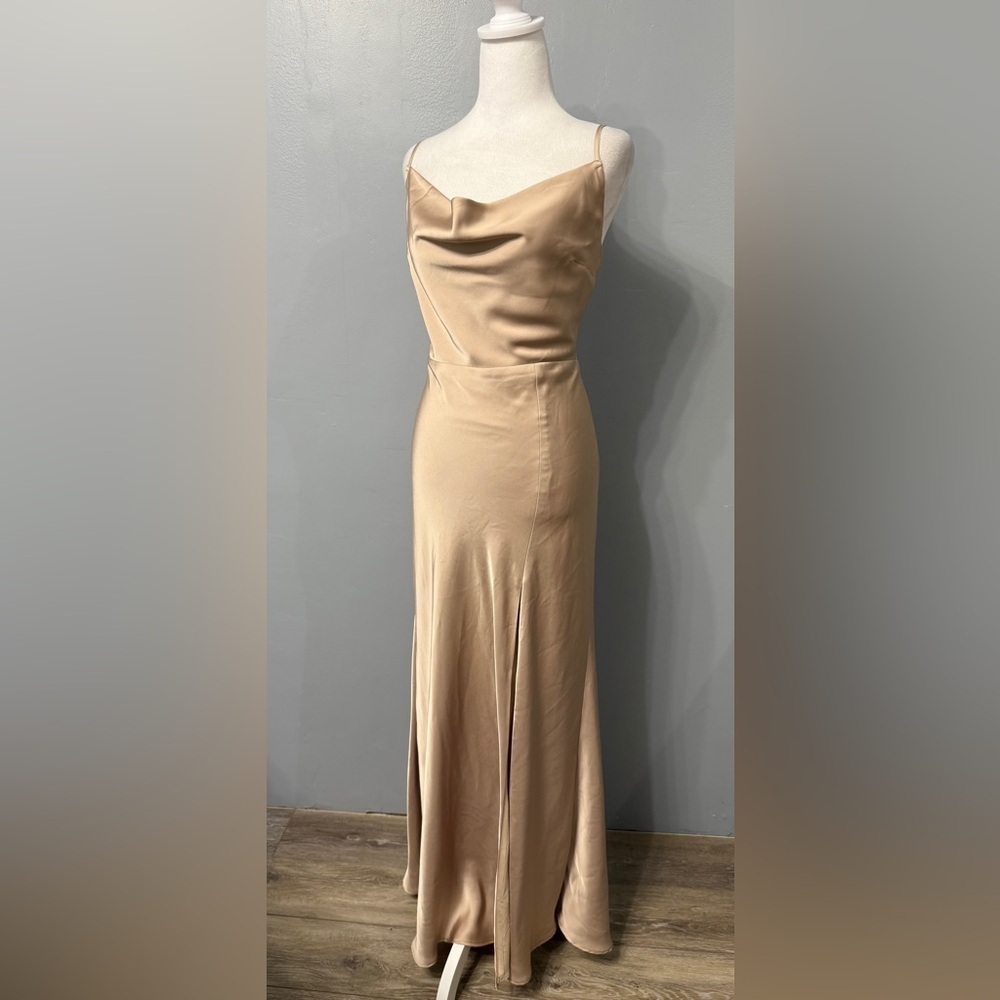 Birdy Grey Tan Satin Dress